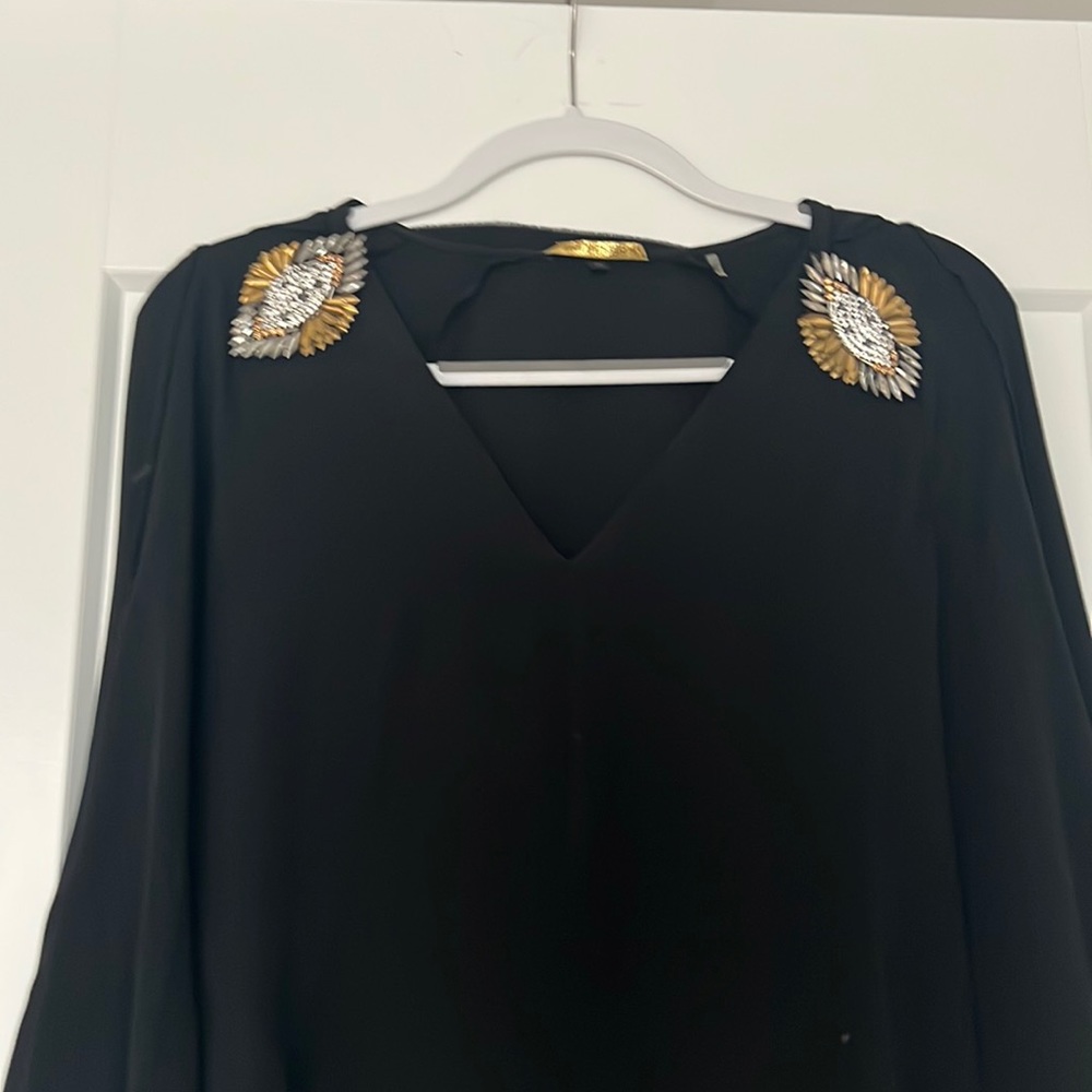 Black party blouse by Kobi Halperin